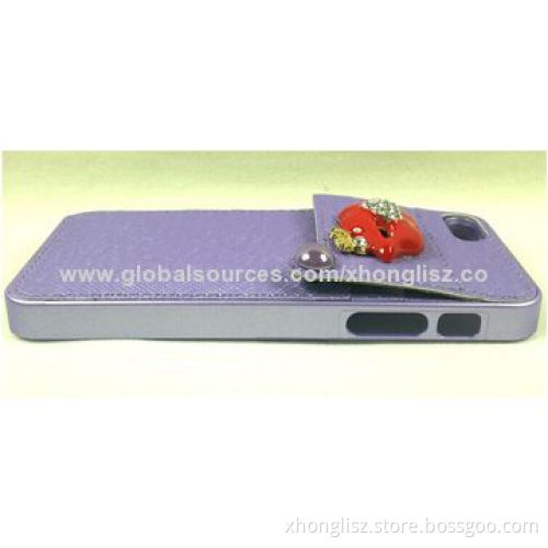 Cute card holder series PU leather case for iPhone 5/5s, OEM are welcomed